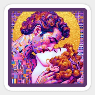 The Vaporwave Kiss Sticker